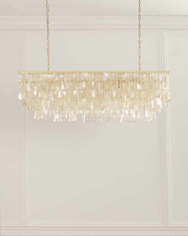 Melissa 48" 6-Light Linear Capiz Shell Chandlier